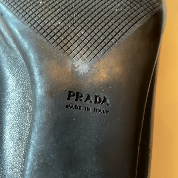 Prada Sport Black Leather Loafer Pumps Size 40 - Picture 14 of 14